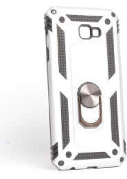 Samsung Galaxy J4 Plus Kılıf Çift Katmanlı Polikarbon Koruma ve Manyetik Tutucu Stand Yüzük indirimleri
