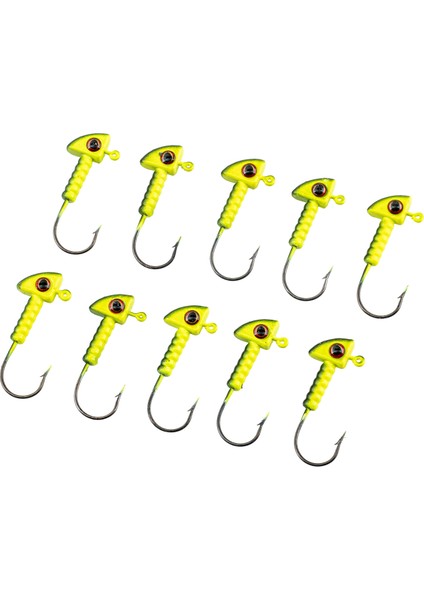 Jighead - Zoka - Kurşunlu Olta İğnesi - (XH-A 06) - Yeşil Siyah - 6 Gr - 10 Adet