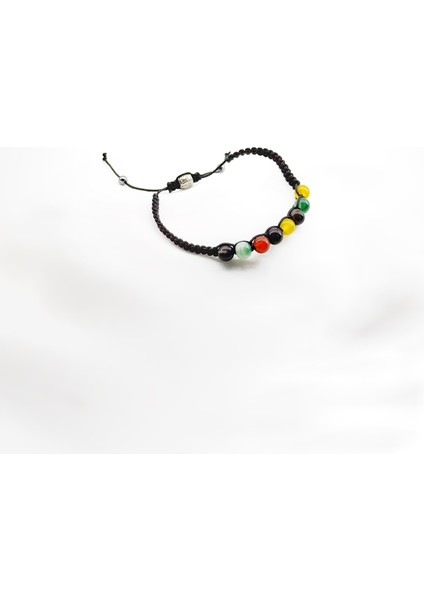 Akik Taşı Makrome Bileklik