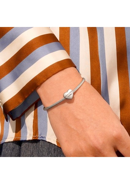 "Birlikte Her Zaman Daha Iyi" Karanlıkta Parlayan Kalp Charm, 925 Ayar Gümüş fırsatları