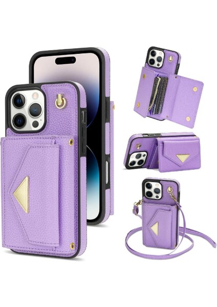 IPhone 16 Pro Max Akordeon Kart Cüzdan Kılıf Manyetik Pu ile Uyumlu (Yurt Dışından) modelleri