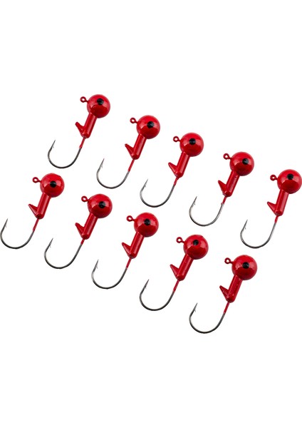 Jighead - Zoka - Kurşunlu Olta Iğnesi - (Xh-A 02) - Kırmızı - 21 gr - 10 Adet