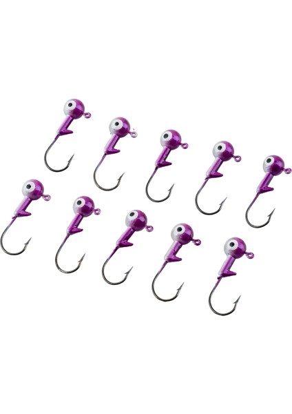 Jighead - Zoka - Kurşunlu Olta Iğnesi - (Xh-A 02) - Mor Beyaz - 7 gr - 10 Adet