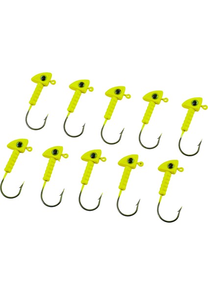 Jighead - Zoka - Kurşunlu Olta Iğnesi - (Xh-A 06) - Açık Yeşil - 8 gr - 10 Adet
