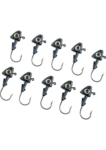 Jighead - Zoka - Kurşunlu Olta Iğnesi - (Xh-A 07) - Siyah - 8 gr - 10 Adet