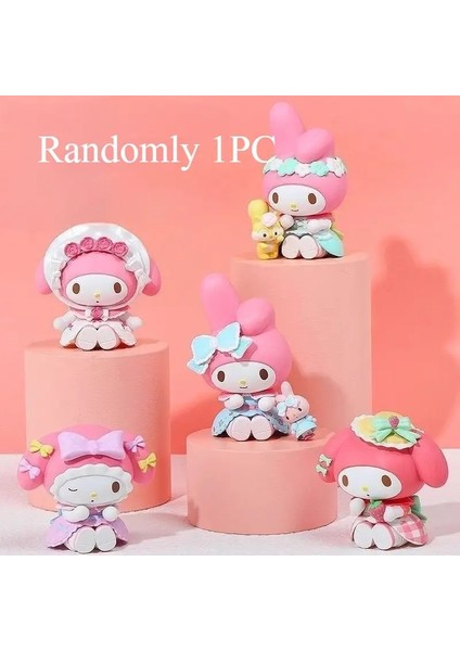 6pcs/set Sanrio Kutusu Benim Melodi Anime Figürlerim Kawaii Melodi Anime Bebek Karikatür Aksiyon Figürü Çocuklar Hediyeler Araba Süsü Ad: Random 1 Adet Çanta (Yurt Dışından)