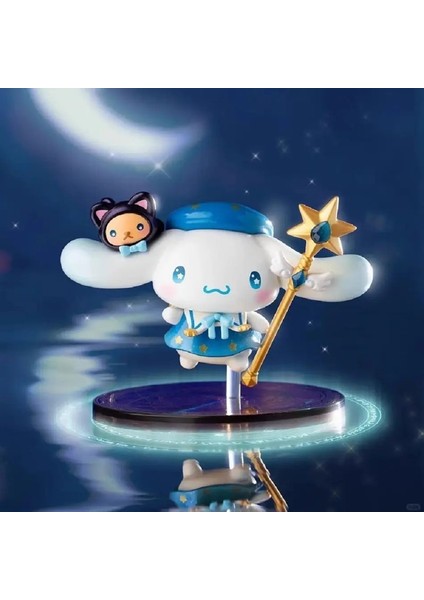Sanrio Starry Night Party Sihirbaz Serisi Kawaii Kuromi Hello Kitty Kutu Modeli Bebek Masaüstü Süs Doğum Günü Hediyesi: E (Yurt Dışından)