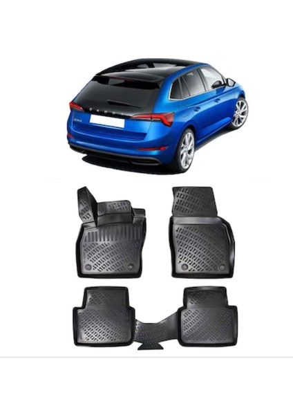 Skoda Scala 3D Siyah Havuzlu Paspas 2020 ve Sonrası