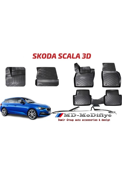 Skoda Scala 3D Siyah Havuzlu Paspas 2020 ve Sonrası fiyatları
