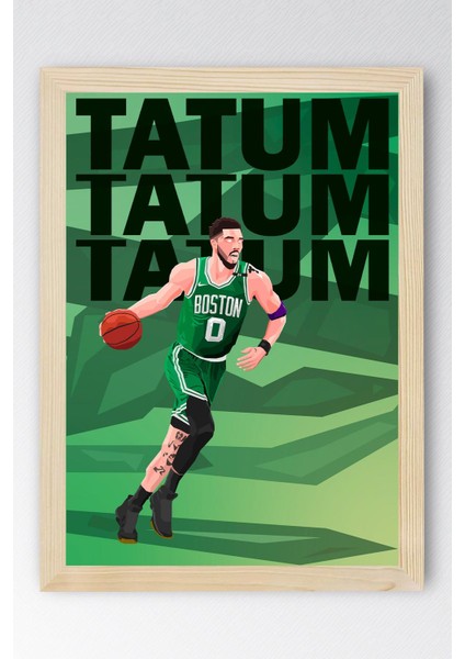 Jayson Tatum Çerçeveli Tablo - Basketbol Nba Posteri Tablo