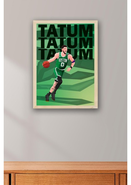 Jayson Tatum Çerçeveli Tablo - Basketbol Nba Posteri Tablo fiyatları