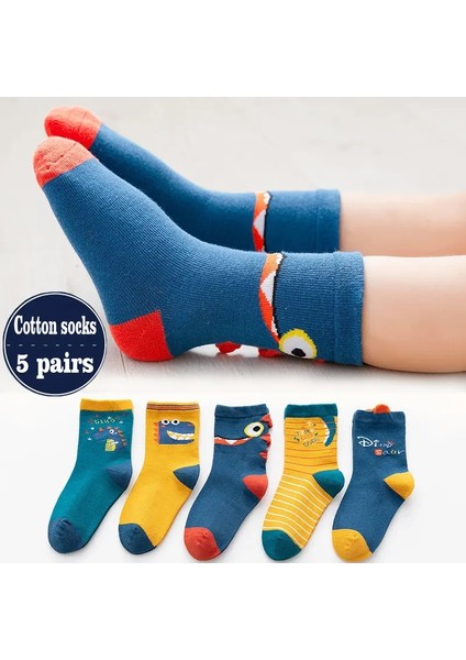 5 Çift Sanrio Kids Çoraplar Hello Kitty Kuromi Cinnamoroll Ilkbahar ve Sonbahar Kız Çocuklar Orta Kalf Çorapları Kızlar Için Pamuk Çorap Rengi: 5paır/boyut: 3-5year (5paır) (Yurt Dışından)