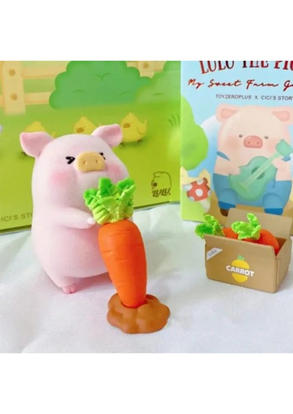 Lulu Domuz Çiftlik Serisi Kawaii Pig Anime Anime Figürin Kutu Konserve Piggy Toys Masa Üstü Dekorasyonlu Gizem Kutusu Sürpriz Hediyeler Için: Havuç Çekin (Yurt Dışından)