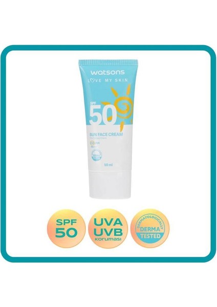 sun Yüz Kremi SPF50 50ML