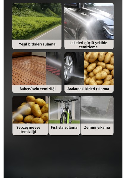 Acr-01 21V Akülü Yıkama Makinesi | Çift Batarya, 6in1 Başlık