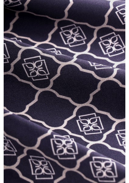 Lacivert Monogram Ipek Eşarp modelleri