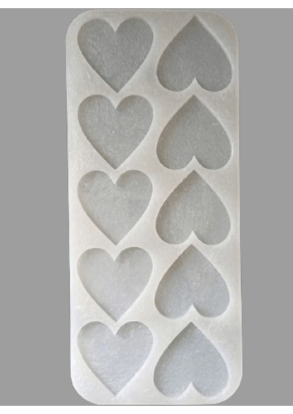 10lu Kalp - Hobi Silikon Kalıbı- Kod:inci
