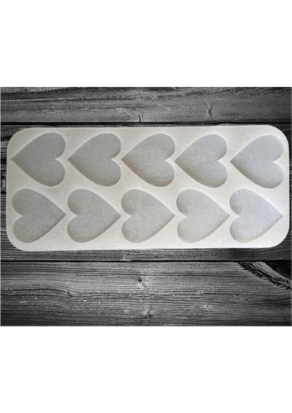 10lu Kalp - Hobi Silikon Kalıbı- Kod:inci modelleri