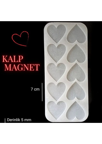 10lu Kalp - Hobi Silikon Kalıbı- Kod:inci fırsatları