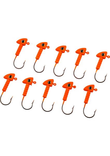 Jighead - Zoka - Kurşunlu Olta İğnesi - (XH-A 06) - Turuncu - 6 gr - 10 Adet
