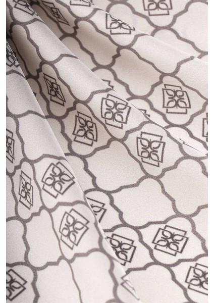 Gümüş Monogram Ipek Eşarp