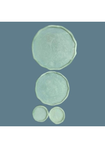Yuvarlak Tırtıklı Tepsi, Sunum,Bardak Altlığı Seti- Silikon Kalıbı SN11 - Kod:inci modelleri