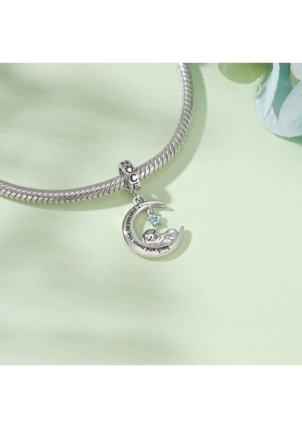 "Seni Herşeyden Çok Seviyorum" Uyuyan Bebek Charm, 925 Ayar Gümüş modelleri