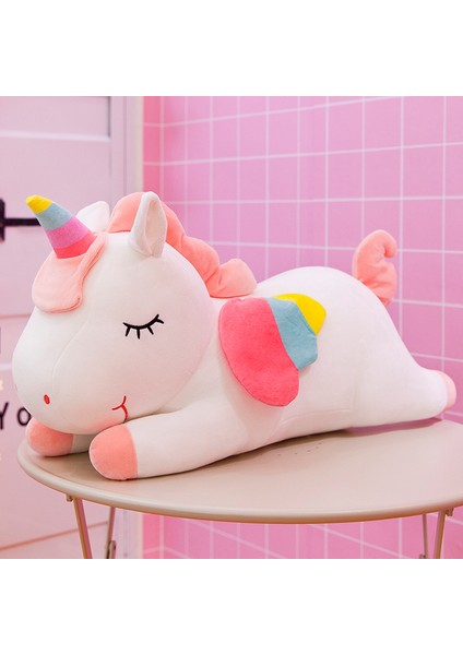 65CM Melek Gökkuşağı Unicorn Peluş Bebek Bebek Yastık Hediye (Yurt Dışından)