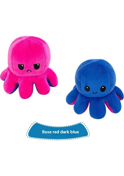 20CM Ters Çevrilebilir Yüz Değiştiren Ahtapot Peluş Oyuncak Bebek Bebek Yastık Hediye (Yurt Dışından)