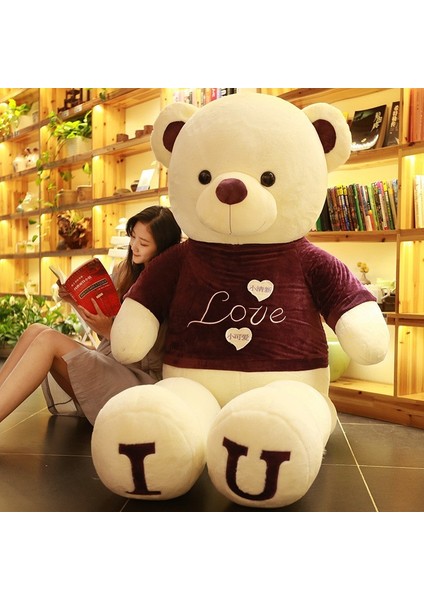 100CM Sevimli Oyuncak Ayı Peluş Bebek Bebek Yastık Hediye (Yurt Dışından)