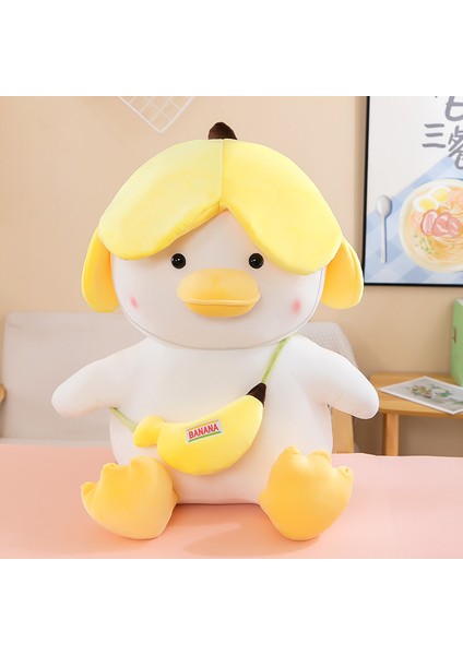80CM Sevimli ve Yumuşak Muz Ördek Peluş Oyuncak Bebek Yastık Hediye (Yurt Dışından)