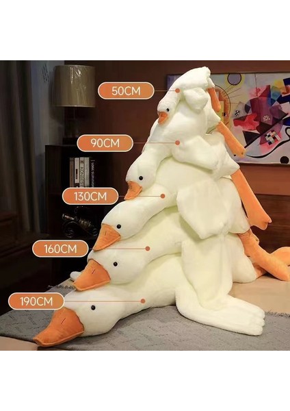 90CM Beyaz Kuğu Peluş Yastık Peluş Oyuncak Bebek Doğum Günü Hediyesi (Yurt Dışından)