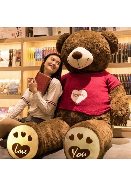 100CM Sevimli Oyuncak Ayı Peluş Bebek Bebek Yastık Hediye (Yurt Dışından)