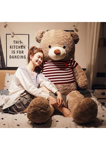 80CM Sevimli Oyuncak Ayı Peluş Bebek Bebek Yastık Hediye (Yurt Dışından)