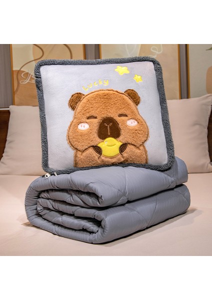 Sevimli Yastık Yorgan 2'si 1 Arada Peluş Oyuncak Bebek Bebek Yastık Hediye (Yurt Dışından)