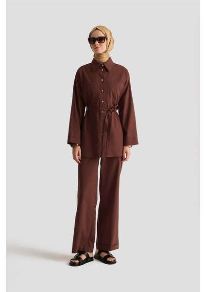 Keten Takım 25YD9157 Bordo