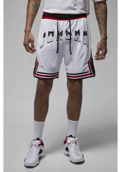 Jordan Sport Diamond Shorts Erkek Şort Beyaz Kırmızı