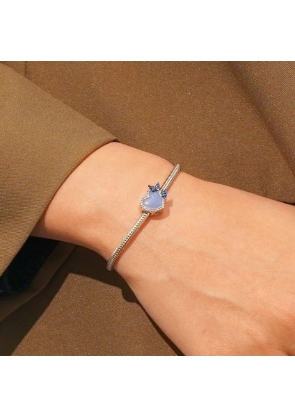 Karanlıkta Parlayan Kalp Kelebek Charm, 925 Ayar Gümüş modelleri