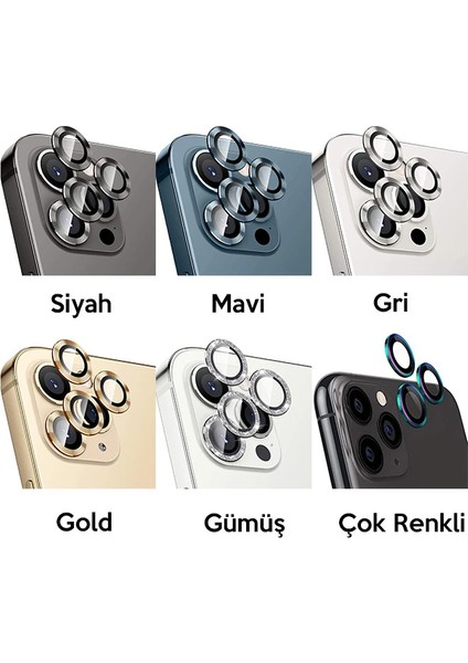 Ally Iphone 12 Pro 3D Metal Çerçeveli Kamera Lens KORUYUCU-(5775) - BLS6969-6242 fırsatları