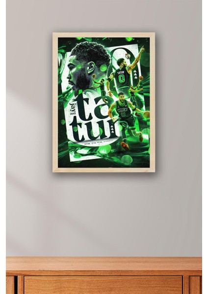 Jayson Tatum Çerçeveli Tablo - Basketbol Nba Posteri Tablo fiyatları