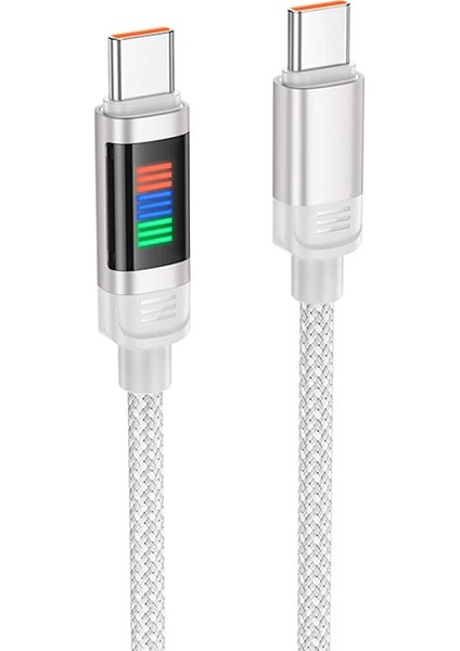 Hoco U126 Lantern 100W Type-C To Type-C Hızlı Data ve Şarj KABLOSU-(5775) - BLS8793-5664