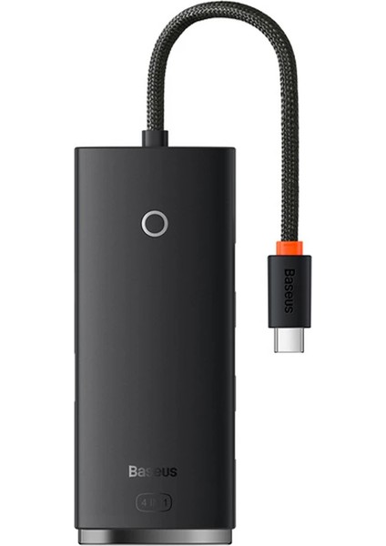 Baseus Lite Series 4 Portlu Type-C To USB 3.0 Hub Adaptör 25CM-(5775) - BLS1388-7782