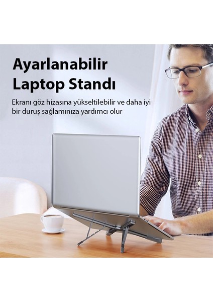 Dux Ducis X-Shape Alüminyum Alaşımlı Katlanır Laptop STANDI-(5775) - BLS3399-5163