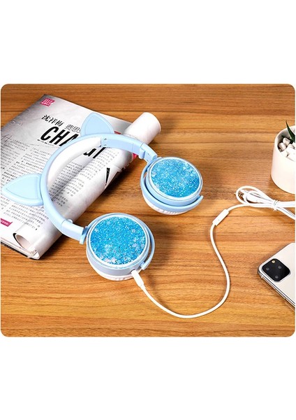 Ally Kedi Kulak Simli Kablolu Mikrofonlu Kulaküstü Kulaklık 3.5mm JACK-(5775) - BLS3245-1497