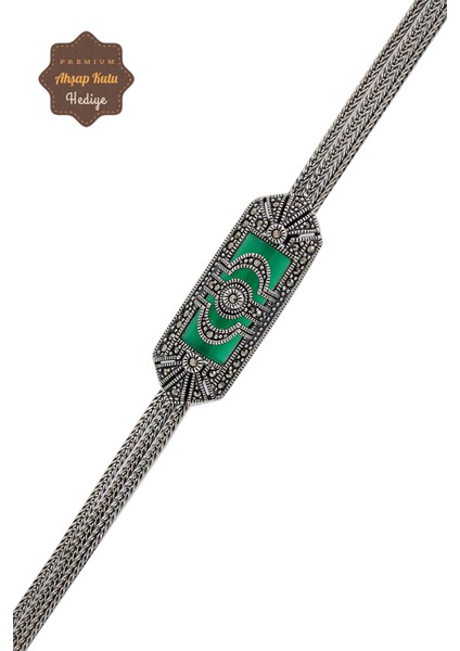 Zümrüt Taşlı Artuklu Model Markazit Taşlı Gümüş Kadın Gerdanlık 201024278 modelleri