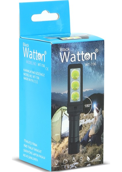 Şarjlı Mıknatıslı Çalışma Lambası Kafa Işığı Watton WT-706 modelleri