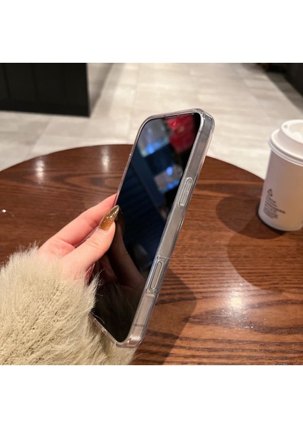 iPhone 16 Pro Uyumlu Leopar Desenli Magsafe Şarj Destekli Silikon Şeffaf Kılıf