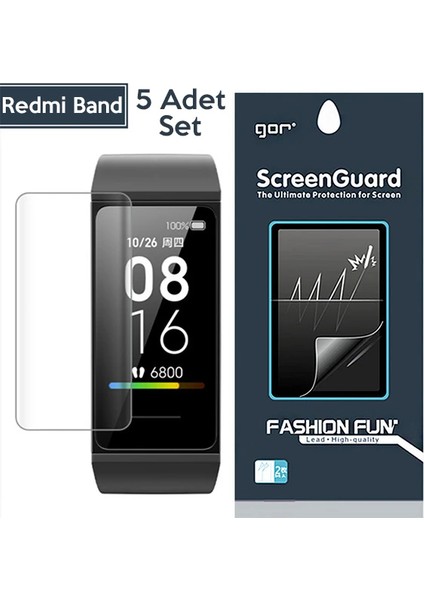 Gor Xiaomi Mi Band 5-4 Akıllı Bileklik Ekran Koruyucu 5 Adet SET-(5775) - BLS8368-6440