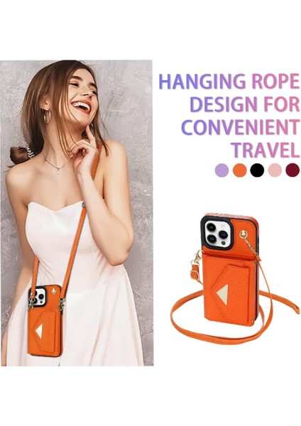 IPhone 14 Pro Akordeon Kart Cüzdan Kılıf Crossbody Kayışı ile Uyumlu (Yurt Dışından) fiyatları