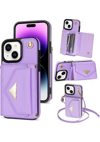 IPhone 14 Plus Akordeon Kart Cüzdan Kılıf Kart Tutucu Pu ile Uyumlu (Yurt Dışından)
